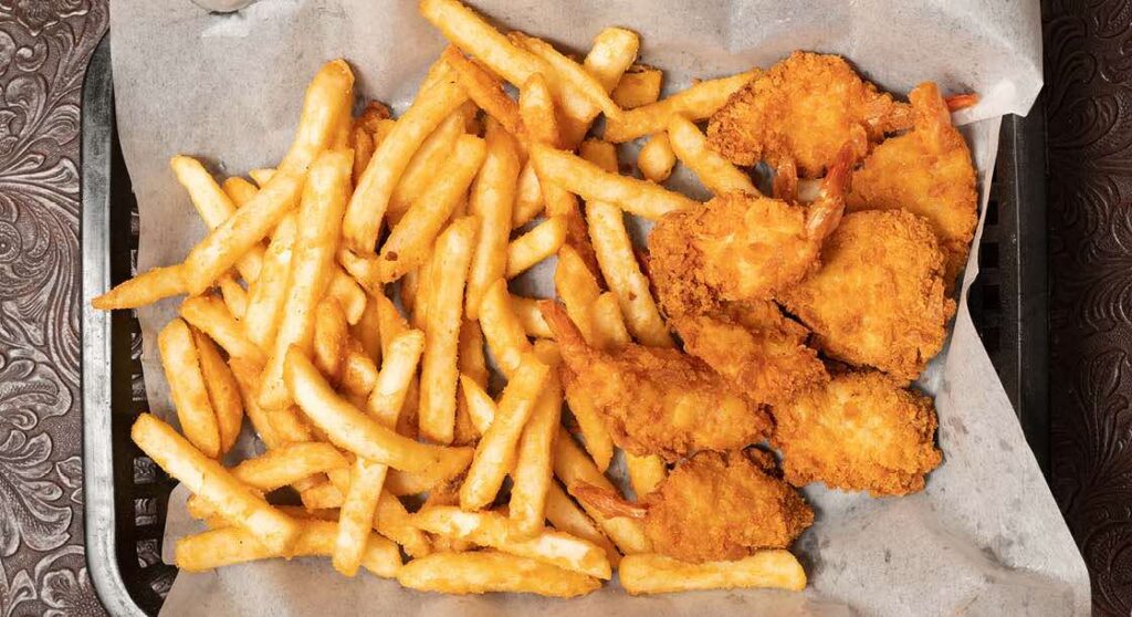 Fried Shrimp with French Fries